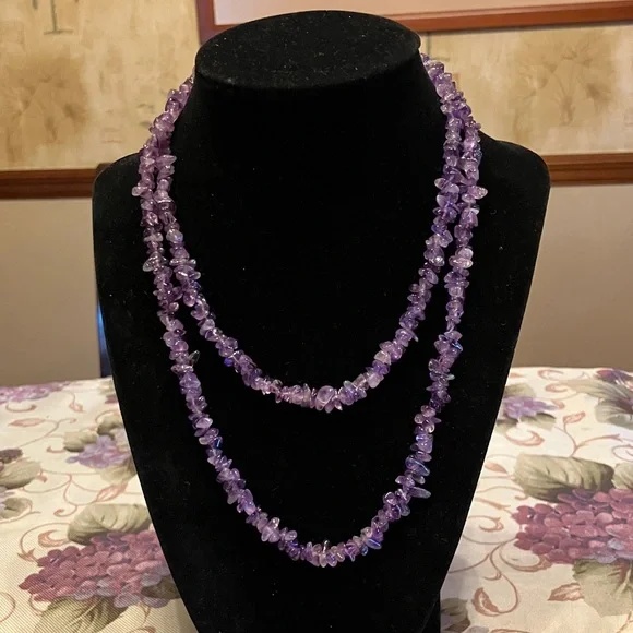 AMETHYST STRAND IF CHIP BEADS - Picture 5 of 10